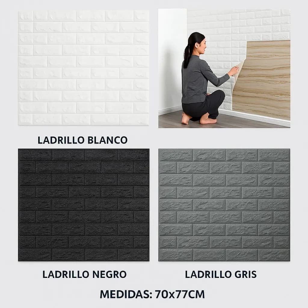 Panel Decorativo 3d Para Pared Autoadhesivo Variedad Modelos — imagen 4 de 5