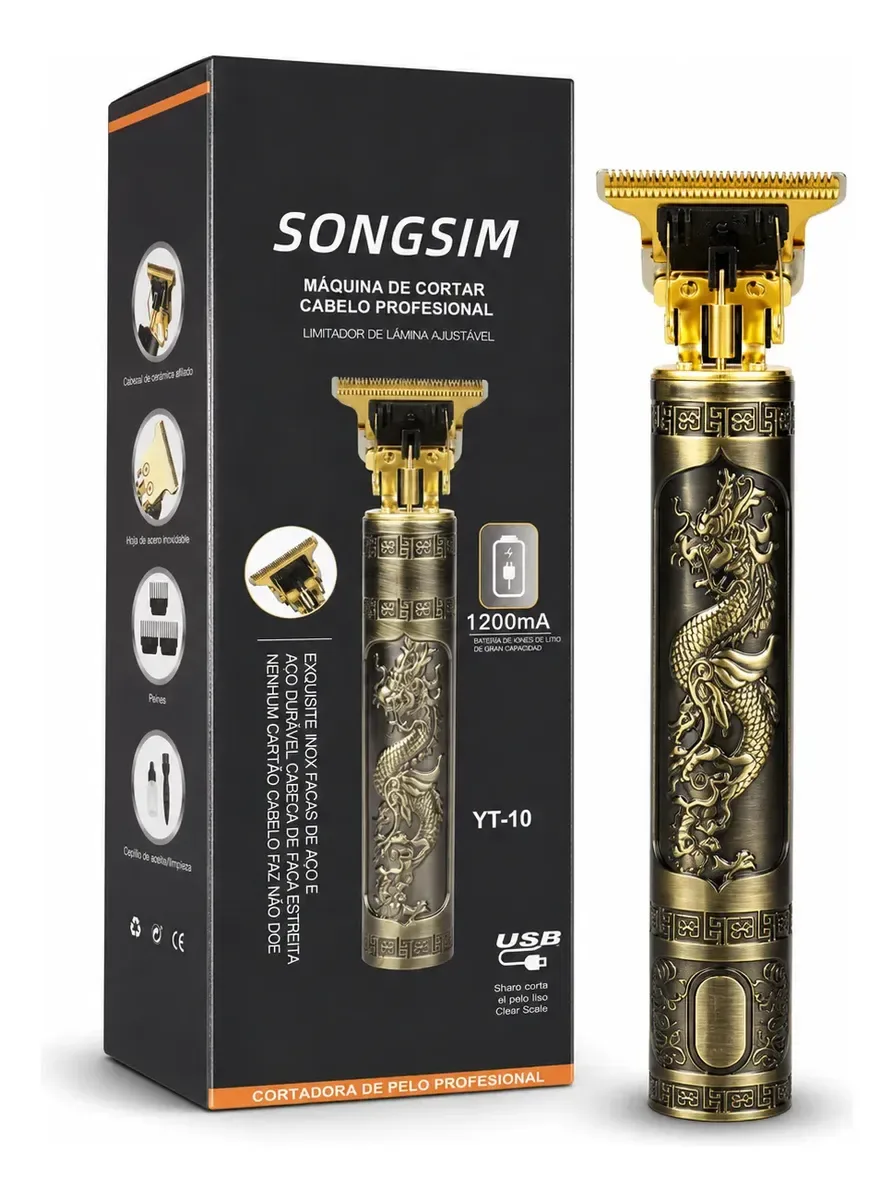 Máquina De Afeitar Trimmer Profesional Vintage T9 Dorado Oscuro — imagen 1 de 5