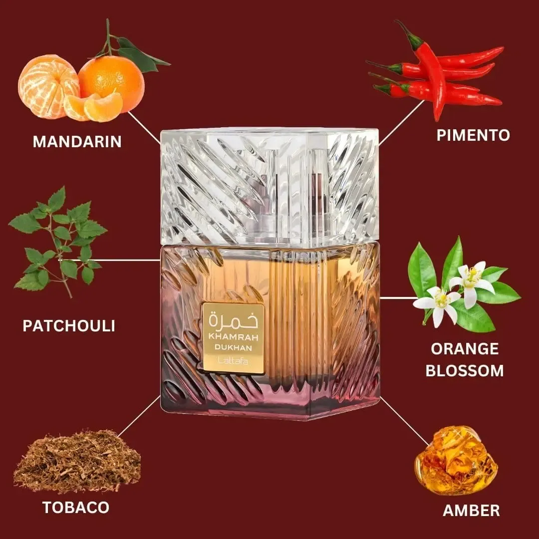 Perfume Original Lattafa Khamrah Dukhan 100 Ml Edp — imagen 4 de 4